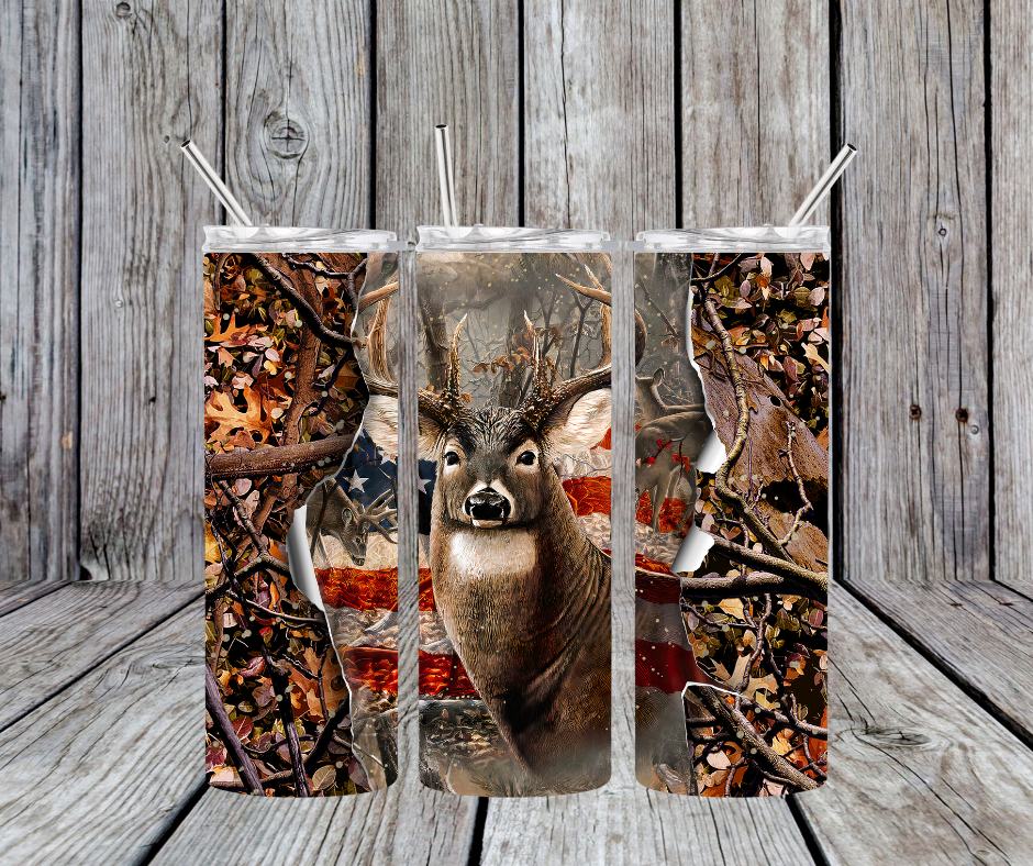 Deer, American Flag and Camo