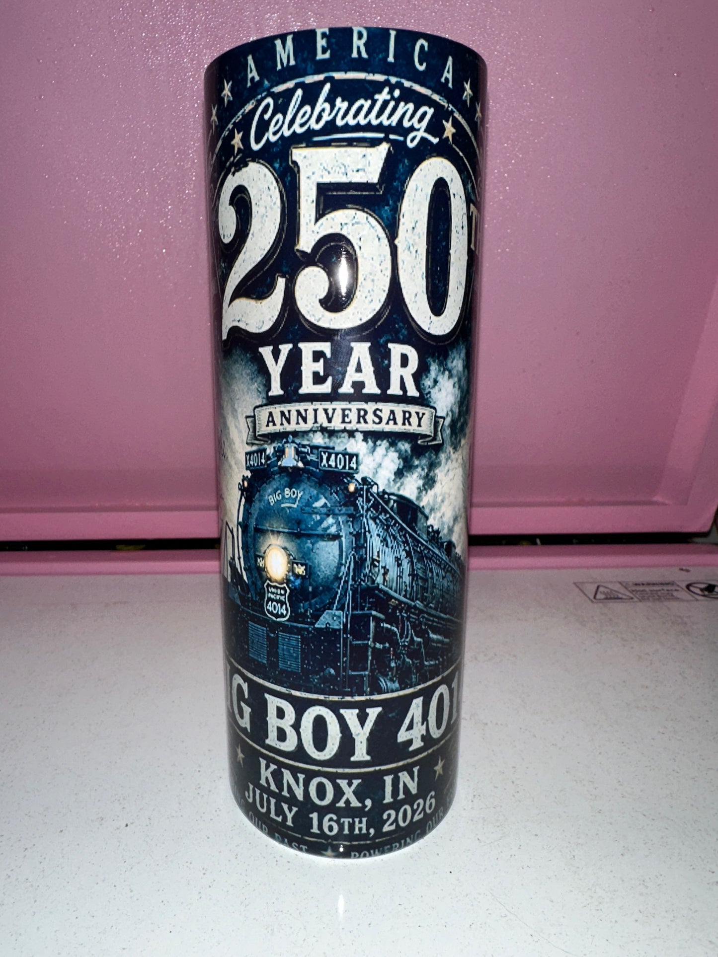 Big Boy 4014 – Knox, IN 250th Anniversary Commemorative 20oz Tumbler